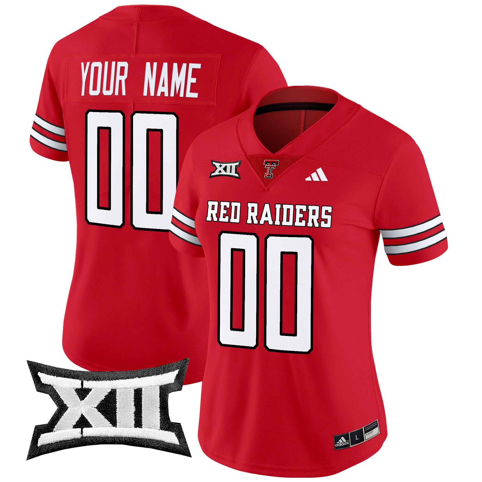 Women Texas Tech Red Raiders Red 2024 Vapor Limited Custom NCAA Jersey style 1->customized ncaa jersey->Custom Jersey